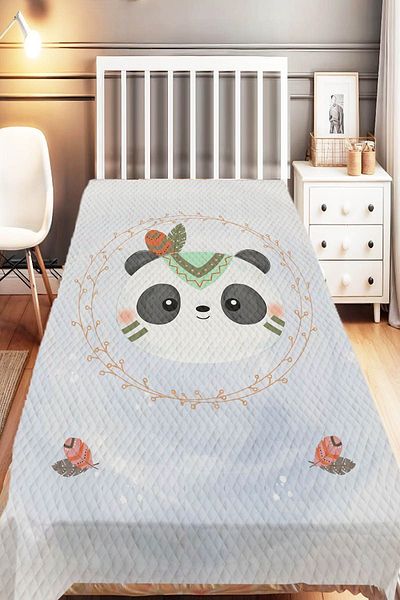 Else Dekor Panda Patterned Cute Children's Pique Set - Single