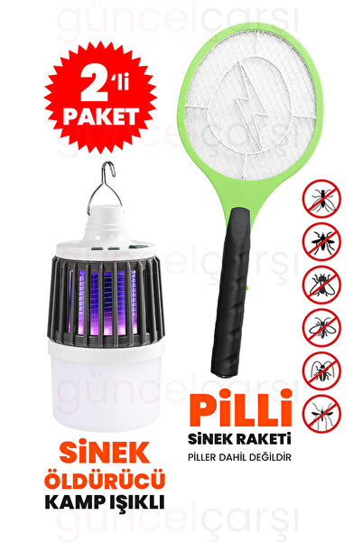GüncelÇarşı UV Işıklı Şarjlı Elektrikli Cız Sinek Sivrisinek Öldürücü, 3 Modl...