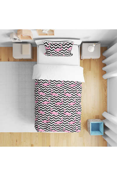 ECEMRE 3D Digital Printed Single Duvet Cover Set - Ambossed