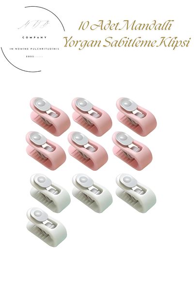 Modo Di Bellezza 10 Pieces Set with Latch - Duvet Duvet Cover Fixing and Anti-Slip Clip