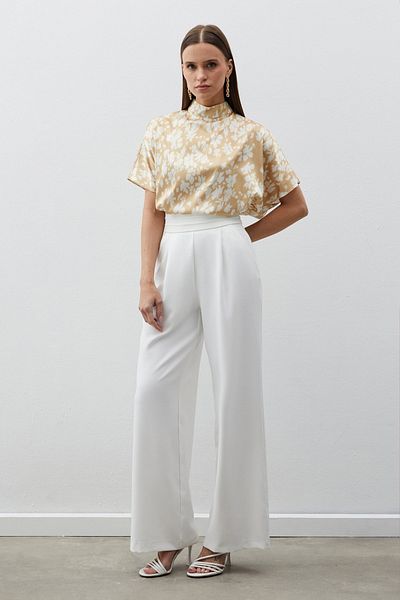 Sateen Bluză lejeră cu model - MARO