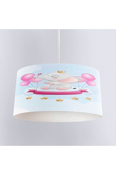 Else Dekor Blue Brown Children's Baby Room with Animal Pattern - Owl Pendant Lamp Chandelier