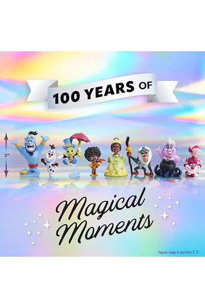 Disney 100 Years of Magical Moments, Limited Edition 8-piece Figure Set, Officially Licensed Kids Toys