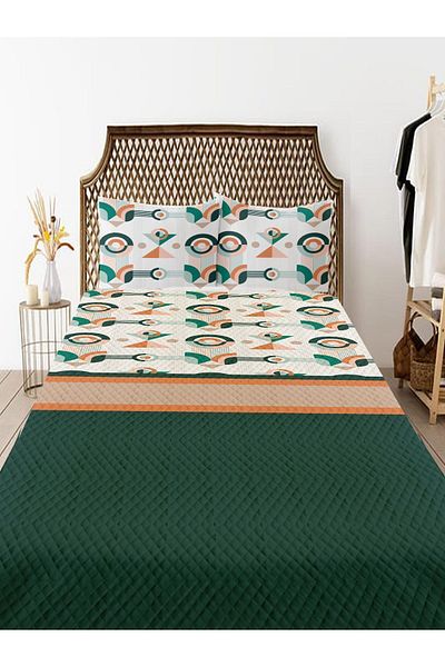 Else Dekor Modern Minimal Double Pique Bedspread Set - Patterned and Printed