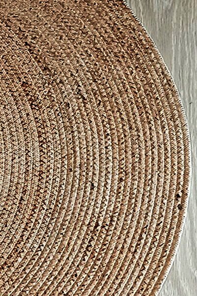 Else Halı Sweet Double Sided Hand Knitted Jute Oval Inside and Outside Door Mat