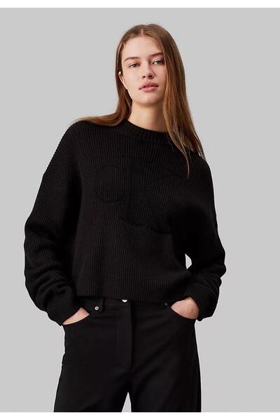 Calvin Klein LOGO INTARSIA REGULAR SWEATER