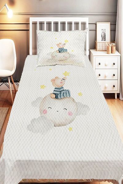 Else Dekor Pink Unicorn Patterned Single Children's Pique Set