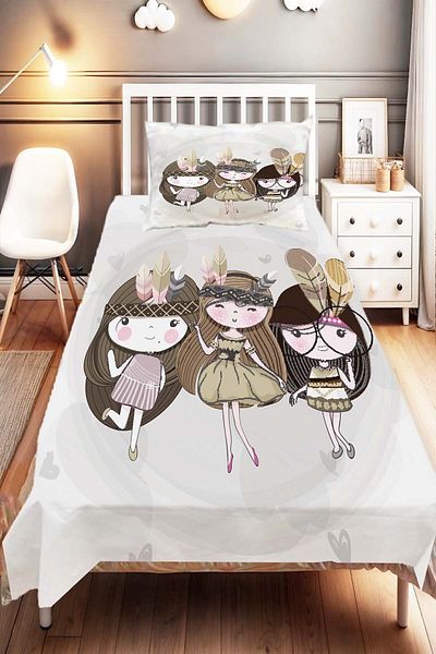 Else Dekor Patterned Little Girls Kids and Baby Room Decorative Bedspread