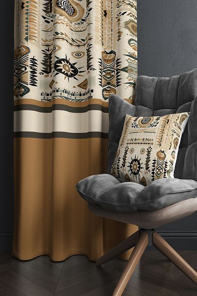Else Dekor Κουρτίνα φόντου κουζίνας σαλονιού Minimal Design - 140x260 cm