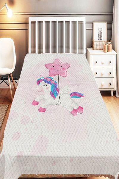 Else Dekor Blue Sky Stars Panda Bear Patterned Single Children's Pique Set