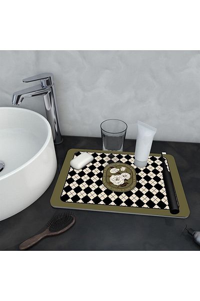 Else Dekor Water Absorbent Bathroom Organizer Σαμπουάν ντους Σαπούνι Κύπελλο Οδοντόβουρτσα Pad Organizer Χαλάκι παρουσίασης