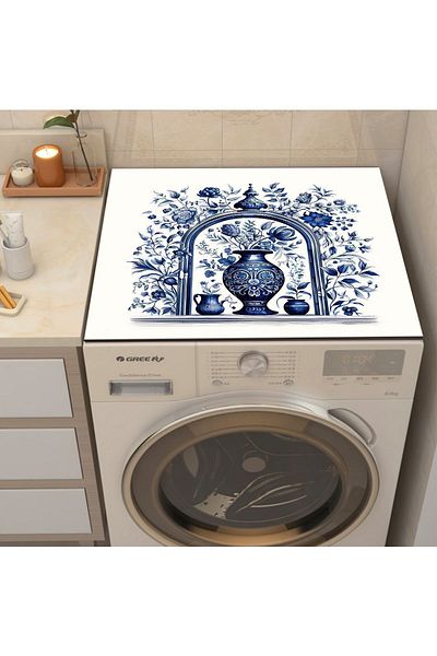 Else Halı Washing Machine Dryer Refrigerator - Liquid Proof Non-Slip, Washable Cover