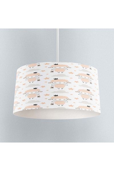 Else Dekor Children's Baby Room - Cute and Lambs Patterned Pendant Lamp Chandelier