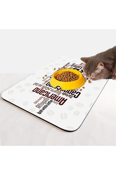 Else Dekor Else Cat Dog Food Water Pet Feeding Mat Mat Easy to Clean Absorbent Waterproof Base