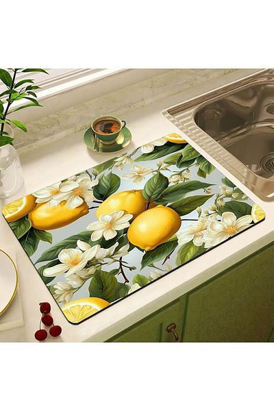 Else Dekor Countertop Dish Drying Mat Non-Slip Water Absorbent Drying Cloth Drying Cover Dsn-9