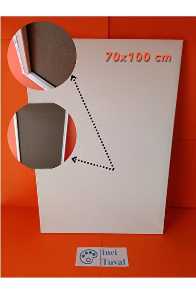 İNCİ TUVAL 70x100 Cm Tuval Profesyonel 1.kalite %100 Pamuk 380gr/m Ressam Dok...