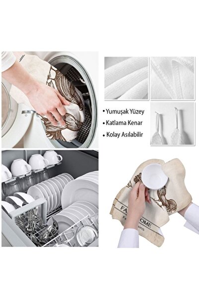 Else Dekor Кавовий рушник з мікрофібри з малюнком півня для кухні, вологовбираючий рушник для рук та обличчя