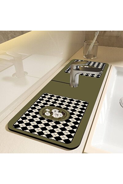 Else Dekor Else Water Trap Faucet Mat Bathroom Kitchen Organizer Sink Mat Dish Sponge Mat Ds02