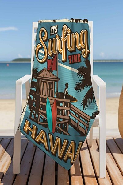 Else Dekor Візерунковий легкий і швидковисихаючий вологопоглинаючий мікрофібровий пляжний рушник 75x150 см DSN07