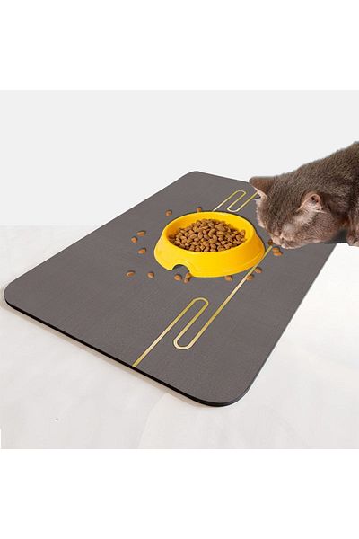 Else Dekor Else Cat Dog Food Water Pet Feeding Mat Mat Easy to Clean Absorbent Waterproof Base
