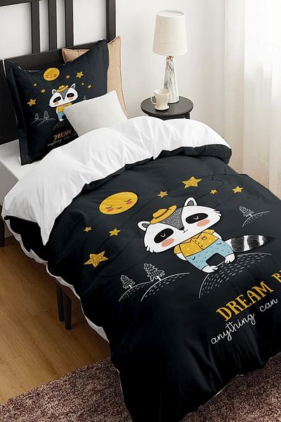 Else Dekor Single Little Fox Patterned Children's Duvet Cover Set