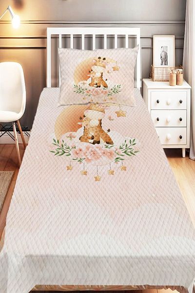 Else Dekor Crescent and Star with Airplane - Single Children's Pique Set, Little Prince Pattern
