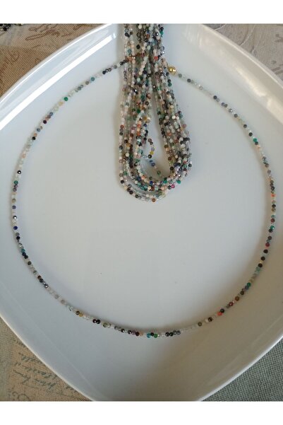 Mudita Tasarım 2 mm faset kesim karışık gerçek doğal taş