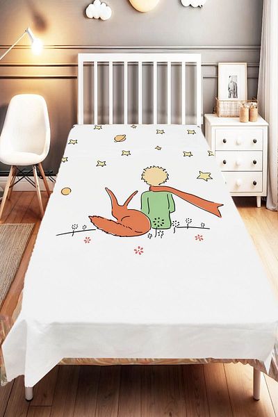 Else Dekor Moon Stars Patterned Little Prince Bedspread - Children's and Baby's Room Decorative