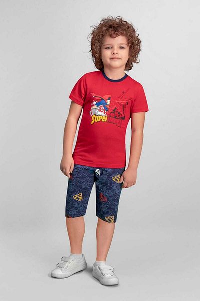 Superman Licensed Red Boy's Capri Suit