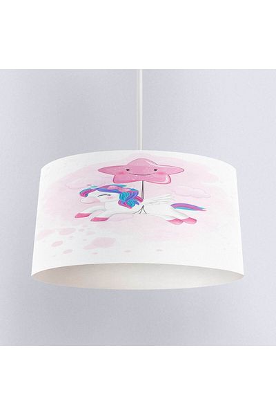 Else Halı Blue Sky Stars Panda Bear Patterned Children's Baby Room Pendant Lamp Chandelier