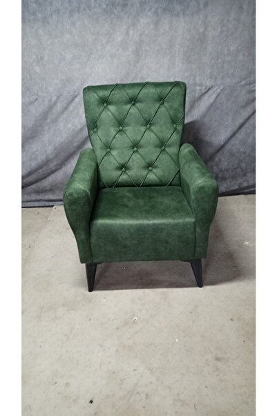 YUSE MOBİLYA VE AKSESUAR Berjer Kapitoneli Yeşil - Siyah