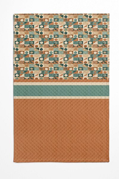Else Dekor Retro Patterned Brown Double Pique Bedspread Set