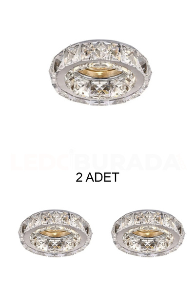 Cata CT-6584 Berfin Cam Spot Kasası - 2’li Paket (duy ve ampul dahil değildir)