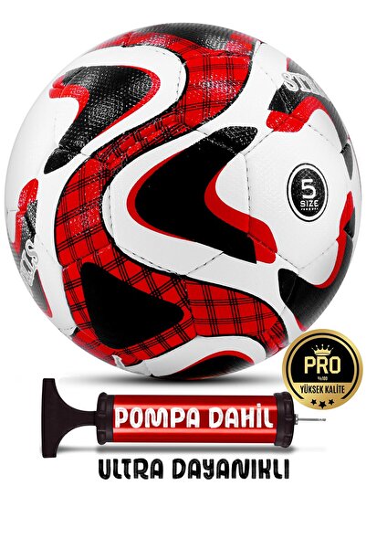 Telvesse Futbol Topu Pompalı Set Profesyonel El Dikişli Dayanıklı Sert Zemin ...