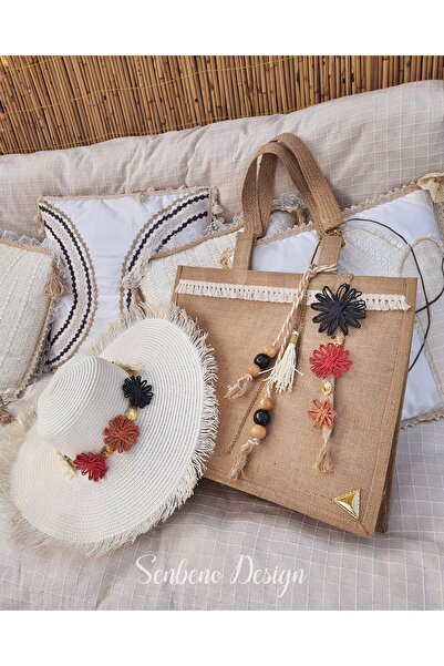 Senbeno Design ÖZGÜN TASARIM KADIN ŞAPKA ÇANTA 2'Lİ TAKIM