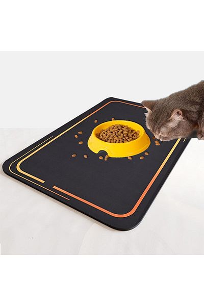 Else Dekor Else Cat Dog Food Water Pet Feeding Mat Mat Easy to Clean Absorbent Waterproof Base