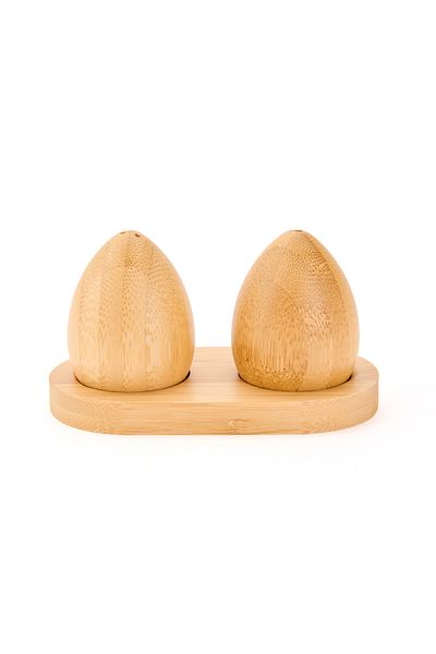 MİEN Mien Brown Egg Salt and Pepper Shakers - 11,8x6x6,6 cm