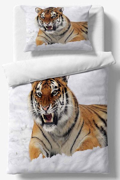 Else Dekor Σετ Παπλωματοθήκη μονής με 3D σχέδιο Snow Tiger