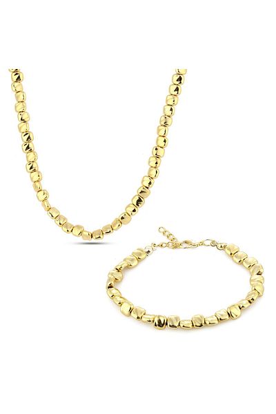 Forentina Gold Cobra Necklace and Bracelet Set - Ps3625