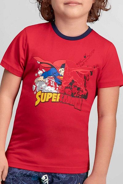Superman Licensed Red Boy's Capri Suit