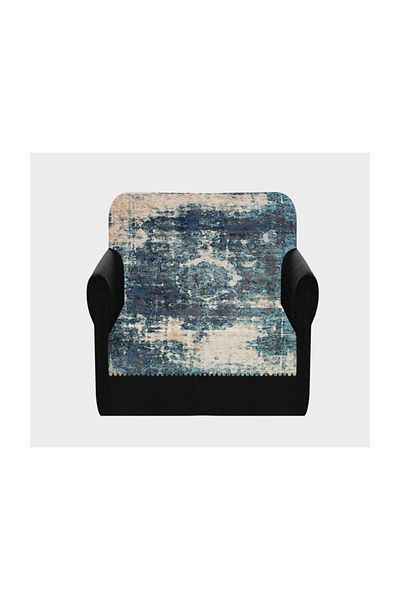 Else Halı Else Vintage Blue Pattern Canapea Canapea extensibilă Husă de scaun 100x175cm