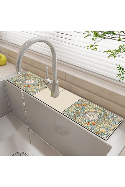 Else Dekor Else Water Catcher Faucet Mat Μπάνιο Κουζίνα Organizer Νεροχύτης Ματ Πιάτο Σφουγγάρι Ματ Ds04