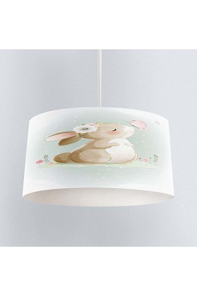 Else Dekor Pink Love Bicycle Panda Patterned Children's Baby Room Pendant Lamp Chandelier