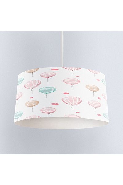 Else Dekor Pink Blue Balloon Patterned Children's Baby Room - Pendant Chandelier
