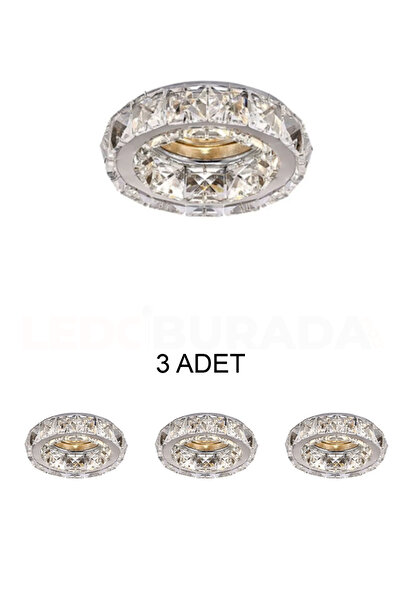 Cata CT-6584 Berfin Cam Spot Kasası - 3’lü Paket (DUY VE AMPUL DAHİL DEĞİLDİR)