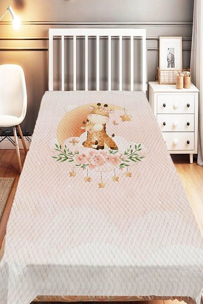 Else Dekor Crescent and Star with Airplane - Single Children's Pique Set, Little Prince Pattern