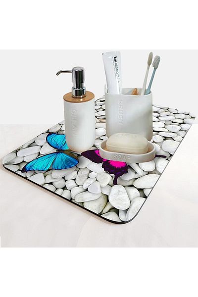 Else Dekor Χαλάκι παρουσίασης Organizer μπάνιου με μοτίβο Cosmetic Jewelry Mat Organizer