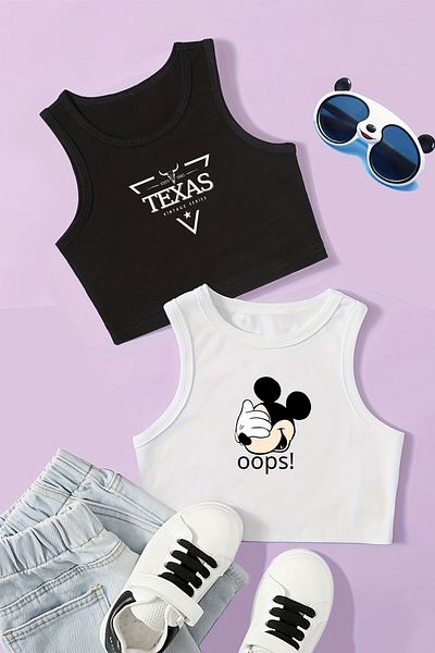 MYADA Ежедневно бюстие с щампа Texas Micki за момичета