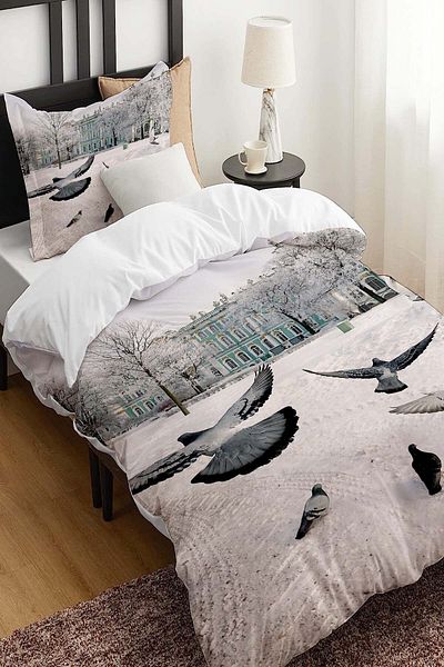 Else Dekor Παιδικό παπλωματοθήκη Cotton Satin - Flying Birds Pattern, Μονό Σετ