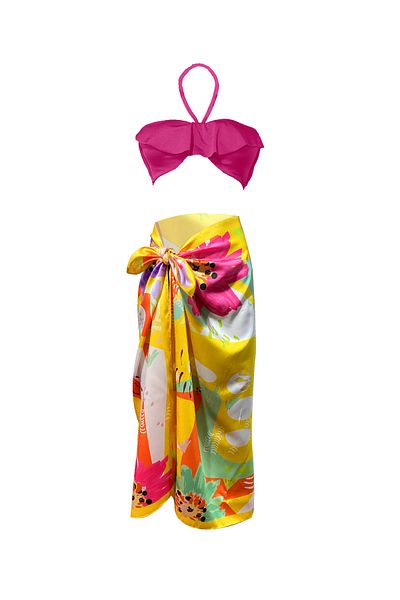 Bolder Elena Summer Sun Pattern Satin Pareo (145*100)